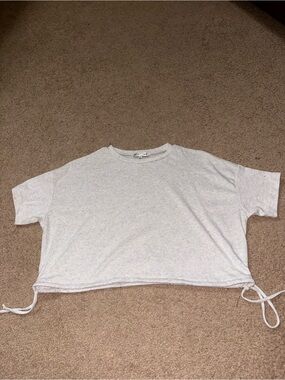 Buckle x Fitz + Eddie Heather Gray Cropped Tie-Hem Tee